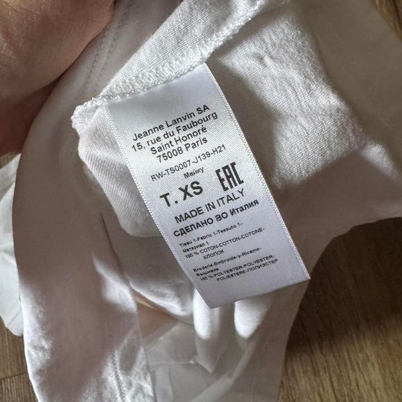 Lanvin White Regular‎ Rosenquist T-Shirt Size XS - Picture 6 of 7